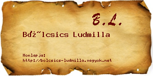 Bölcsics Ludmilla névjegykártya